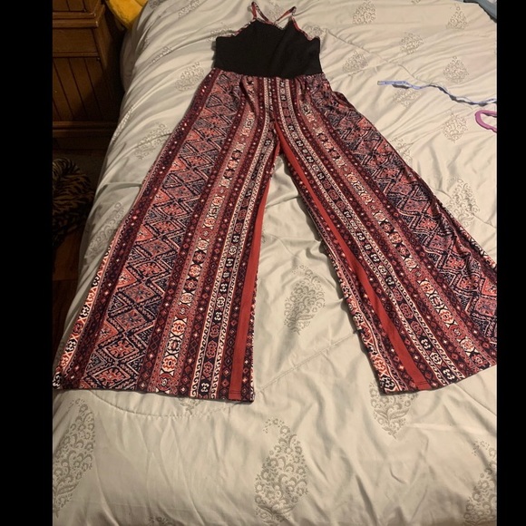 Boho Floral Jumpsuit - Picture 1 of 7